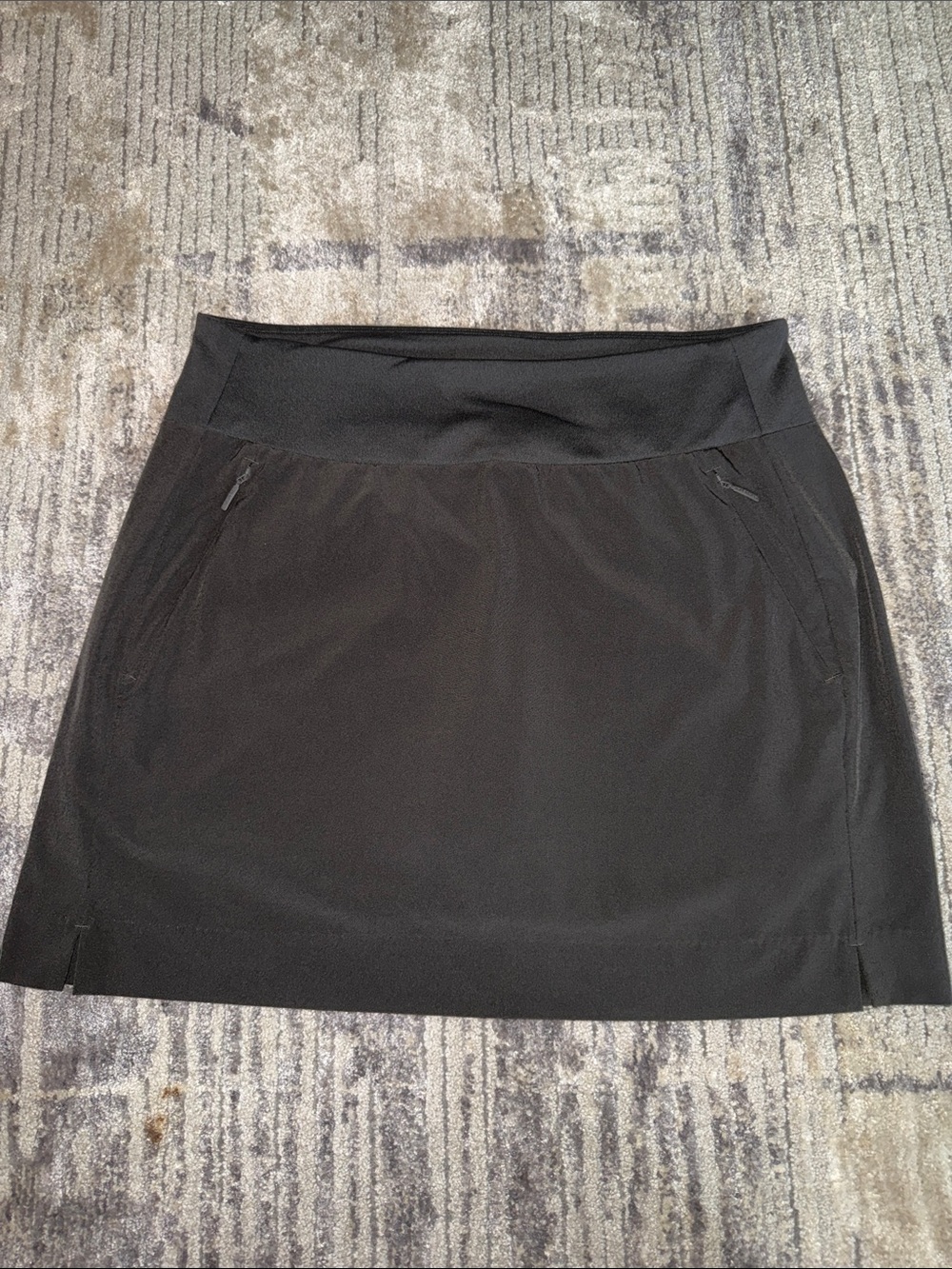 Athleta Gray Active Mini Skort with Zip Pockets